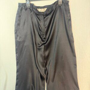 Casual Corner Vintage Silk Pants Size 10 Black wide leg Classic